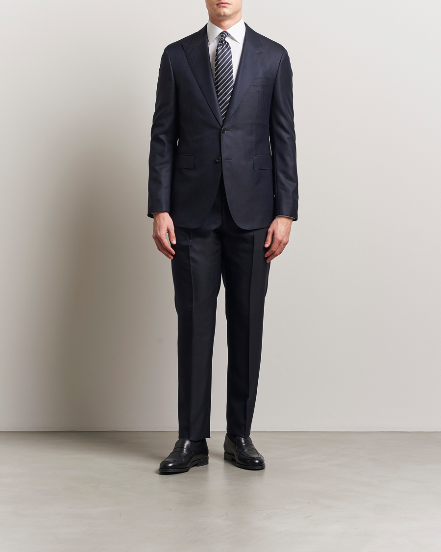 Uomini | Abiti | BOSS CAMEL | Harvers Cotton/Silk Suit Dark Blue