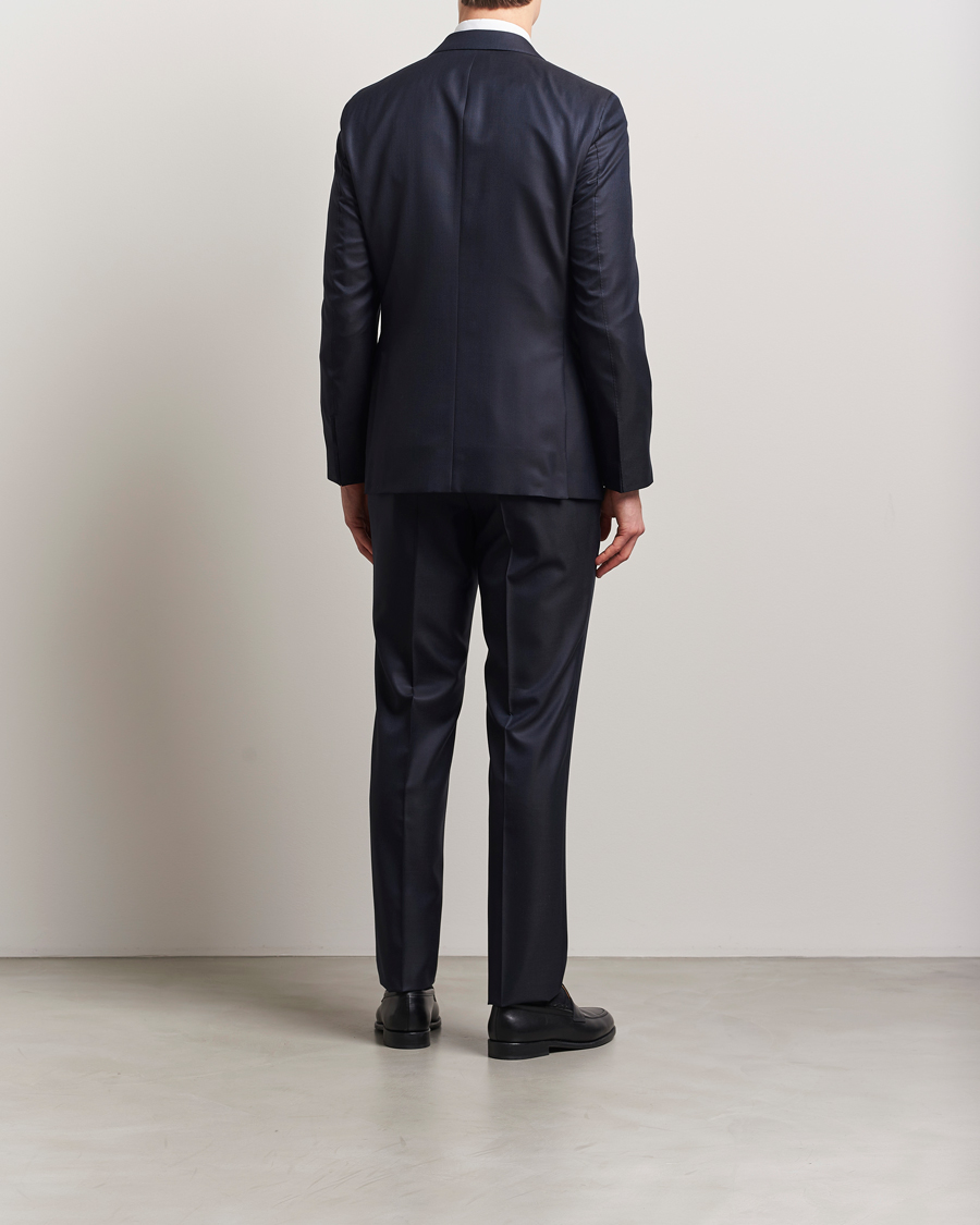 Uomini | Abiti | BOSS CAMEL | Harvers Cotton/Silk Suit Dark Blue