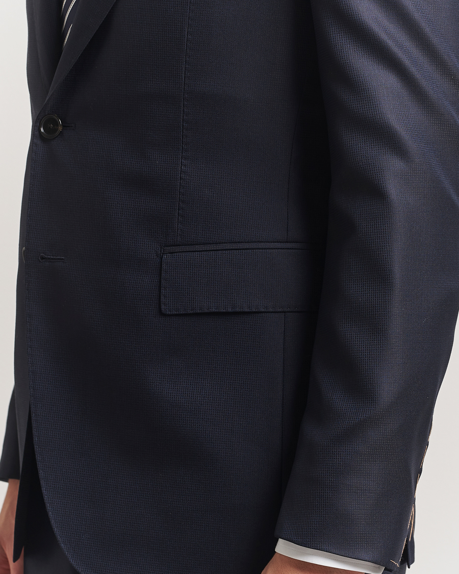 Uomini | Abiti | BOSS CAMEL | Harvers Cotton/Silk Suit Dark Blue
