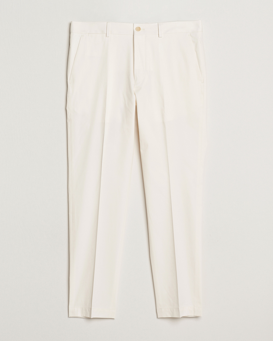 Uomini | Pantaloni | BOSS CAMEL | Kaiton Cotton Pleated Trousers Open White