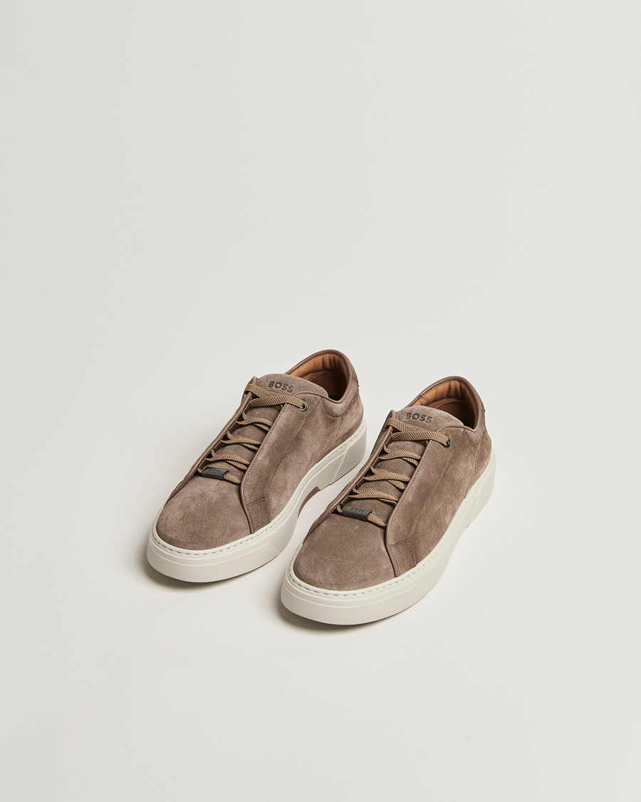 Uomini | Sneakers | BOSS CAMEL | Gary Suede Sneaker Dark Beige