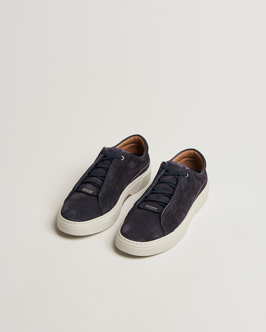 Uomini | Sneakers | BOSS CAMEL | Gary Suede Sneaker Dark Blue