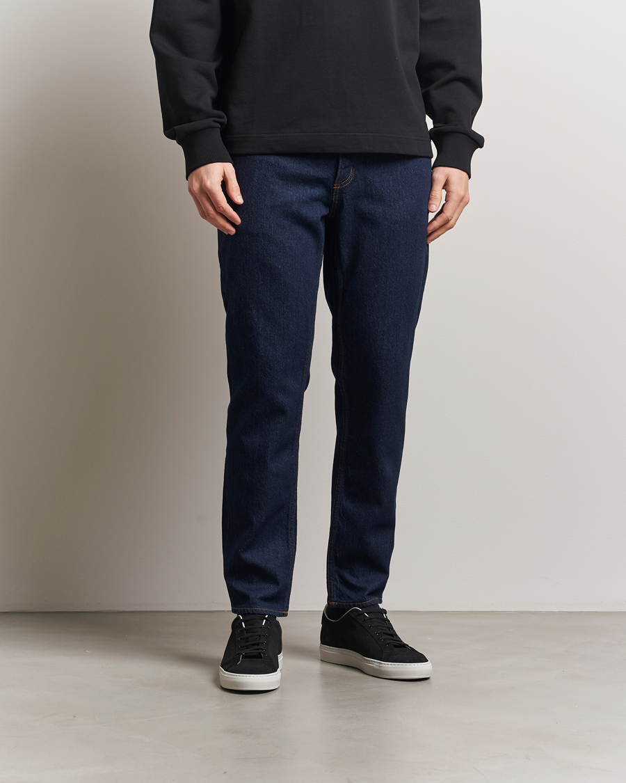 Uomini | Pantaloni | HUGO | Brody Tapered Fit Jeans Dark Blue