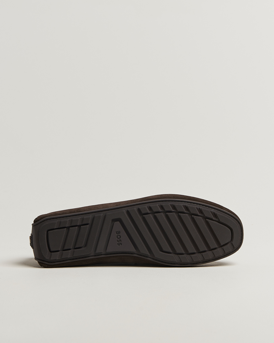 Uomini | Mocassini | BOSS BLACK | Noel Suede Moccasin Dark Brown