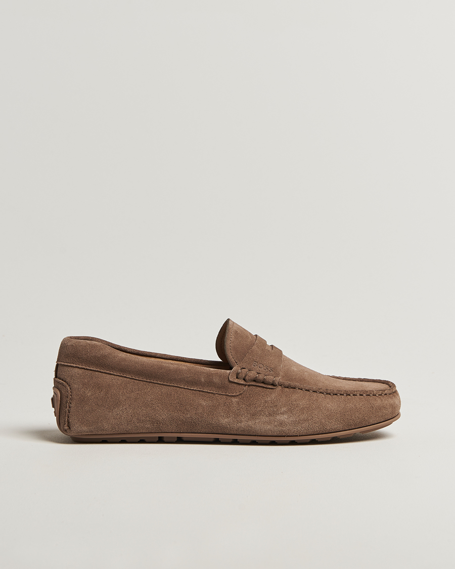 Uomini | Mocassini | BOSS BLACK | Noel Suede Moccasin Medium Beige