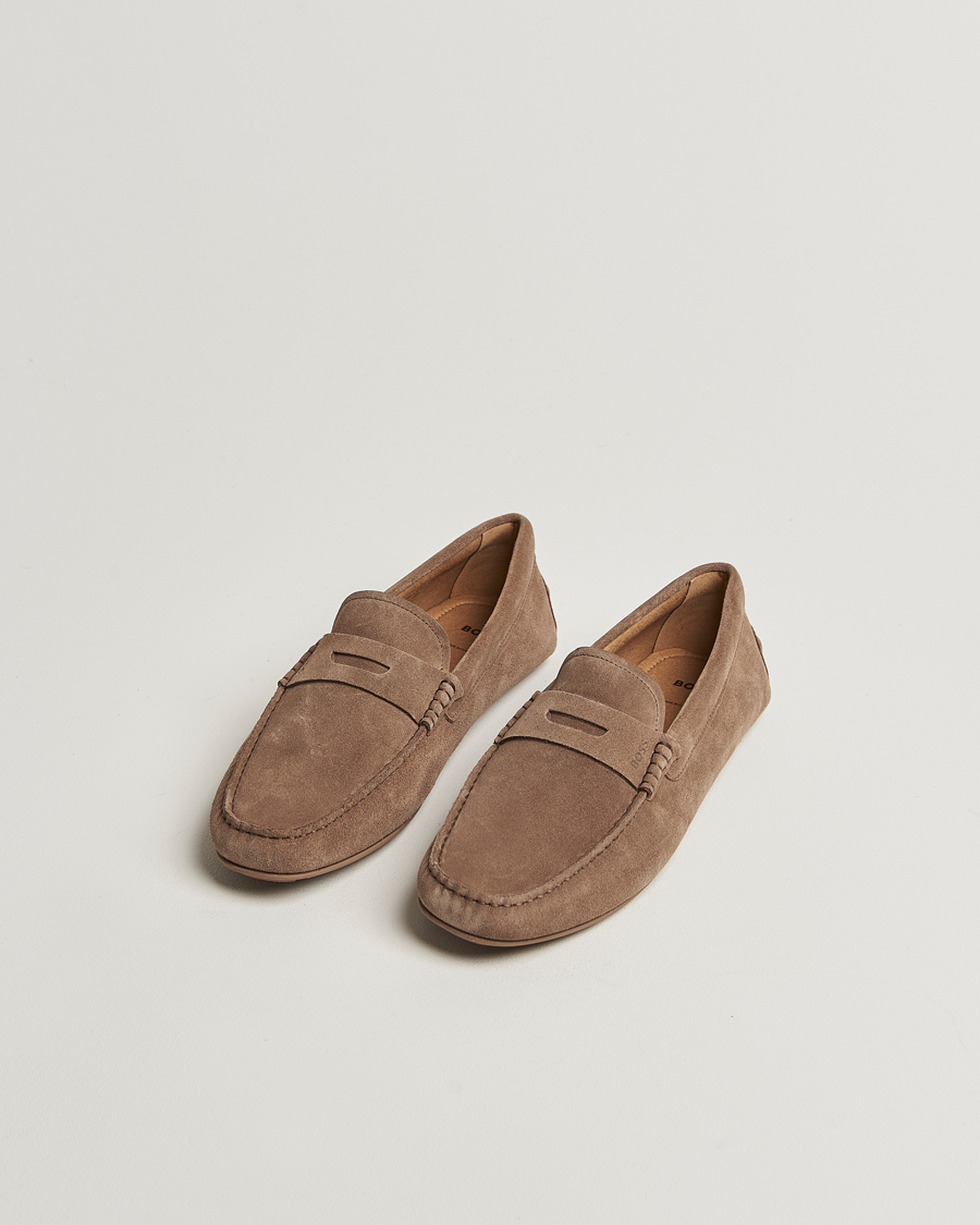 Uomini | Mocassini | BOSS BLACK | Noel Suede Moccasin Medium Beige