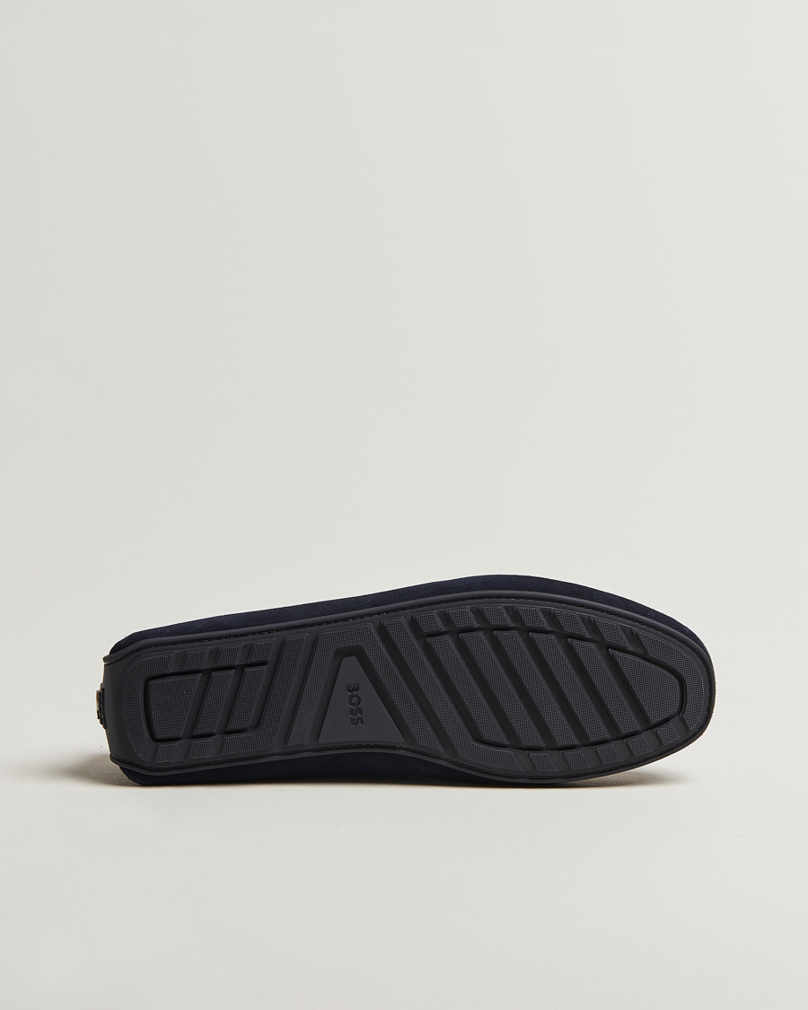 Uomini | Mocassini | BOSS BLACK | Noel Suede Moccasin Dark Blue
