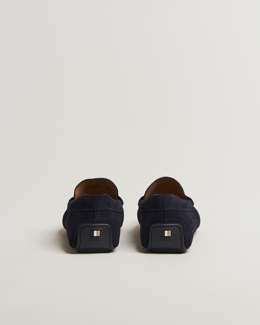 Uomini | Mocassini | BOSS BLACK | Noel Suede Moccasin Dark Blue