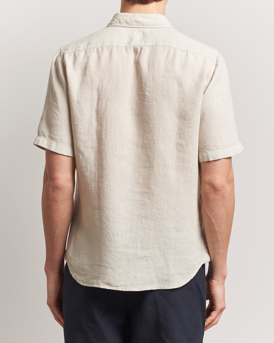 Uomini | Camicie | BOSS ORANGE | Rash Linen Short Sleeve Shirt Light Beige