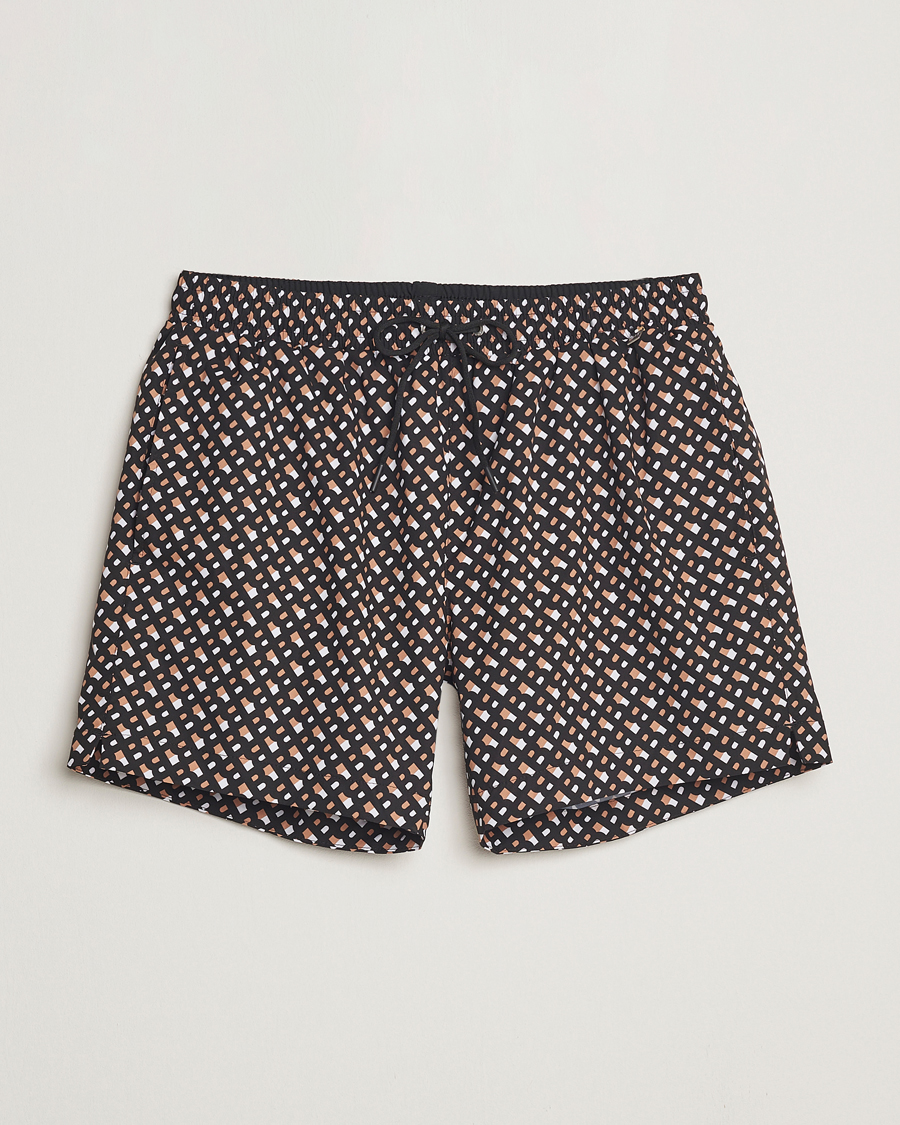 Uomini | Costumi da bagno | BOSS BLACK | Manu Monogram Swimshorts Black