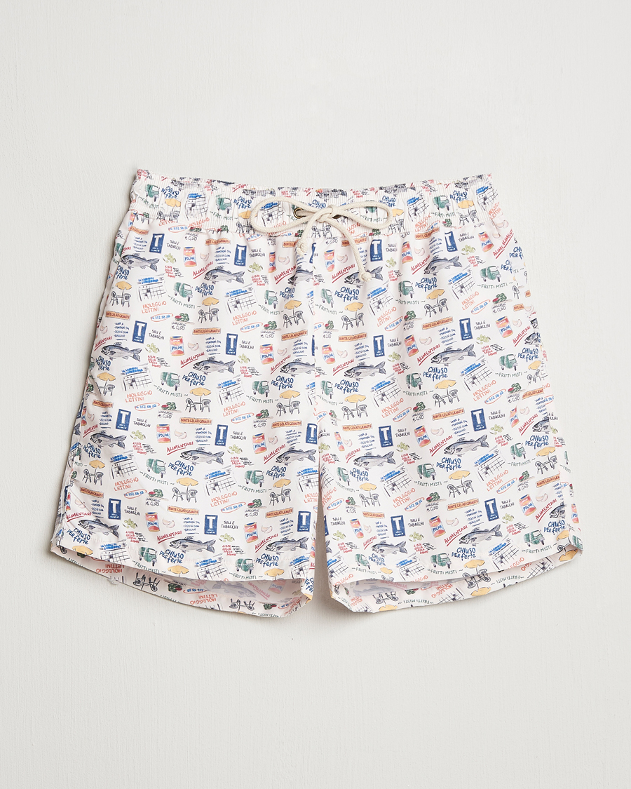 Uomini | Costumi da bagno | Ripa Ripa | Printed Swimshorts Off White
