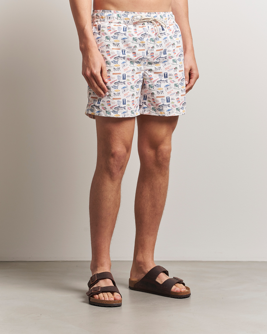 Uomini | Costumi da bagno | Ripa Ripa | Printed Swimshorts Off White