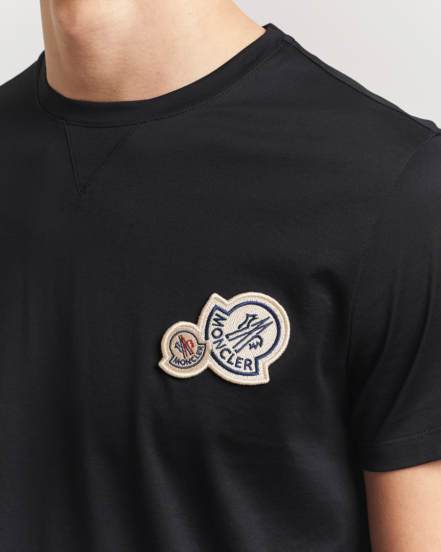 Uomini | T-shirt | Moncler | Double Logo T-Shirt Black