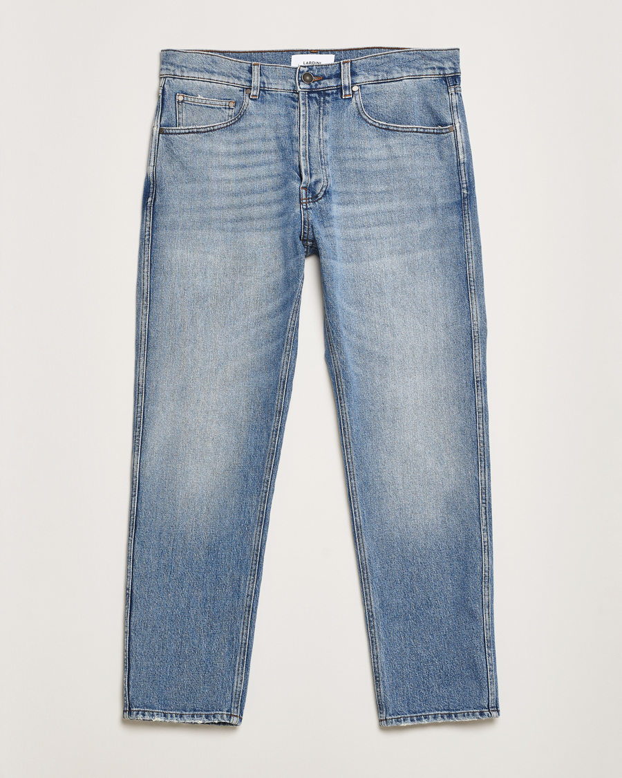 Uomini | Jeans | Lardini | Tapered Washed Jeans Blue