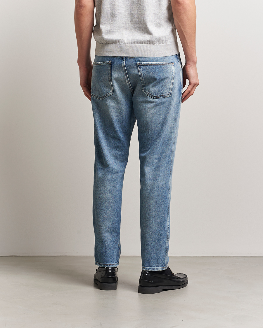 Uomini | Jeans | Lardini | Tapered Washed Jeans Blue