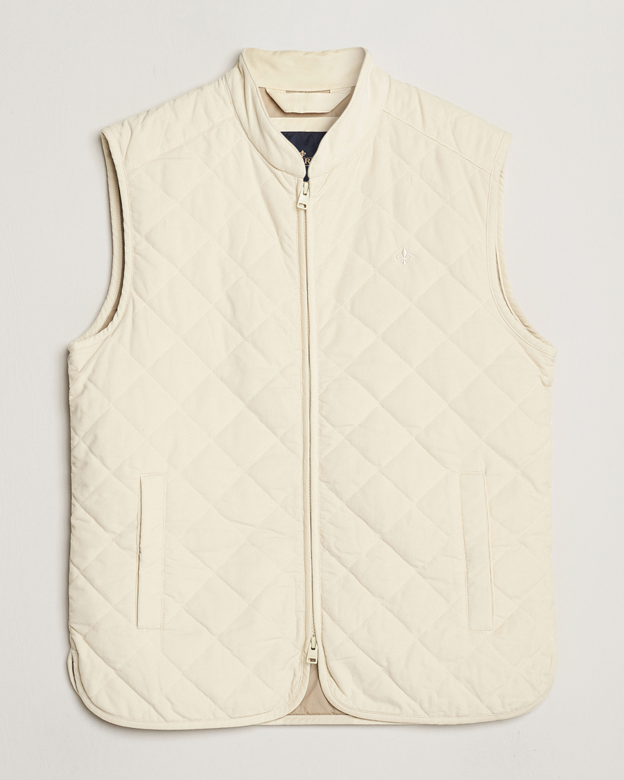 Uomini | Giacche | Morris | Teddy Quilted Cord Vest Khaki