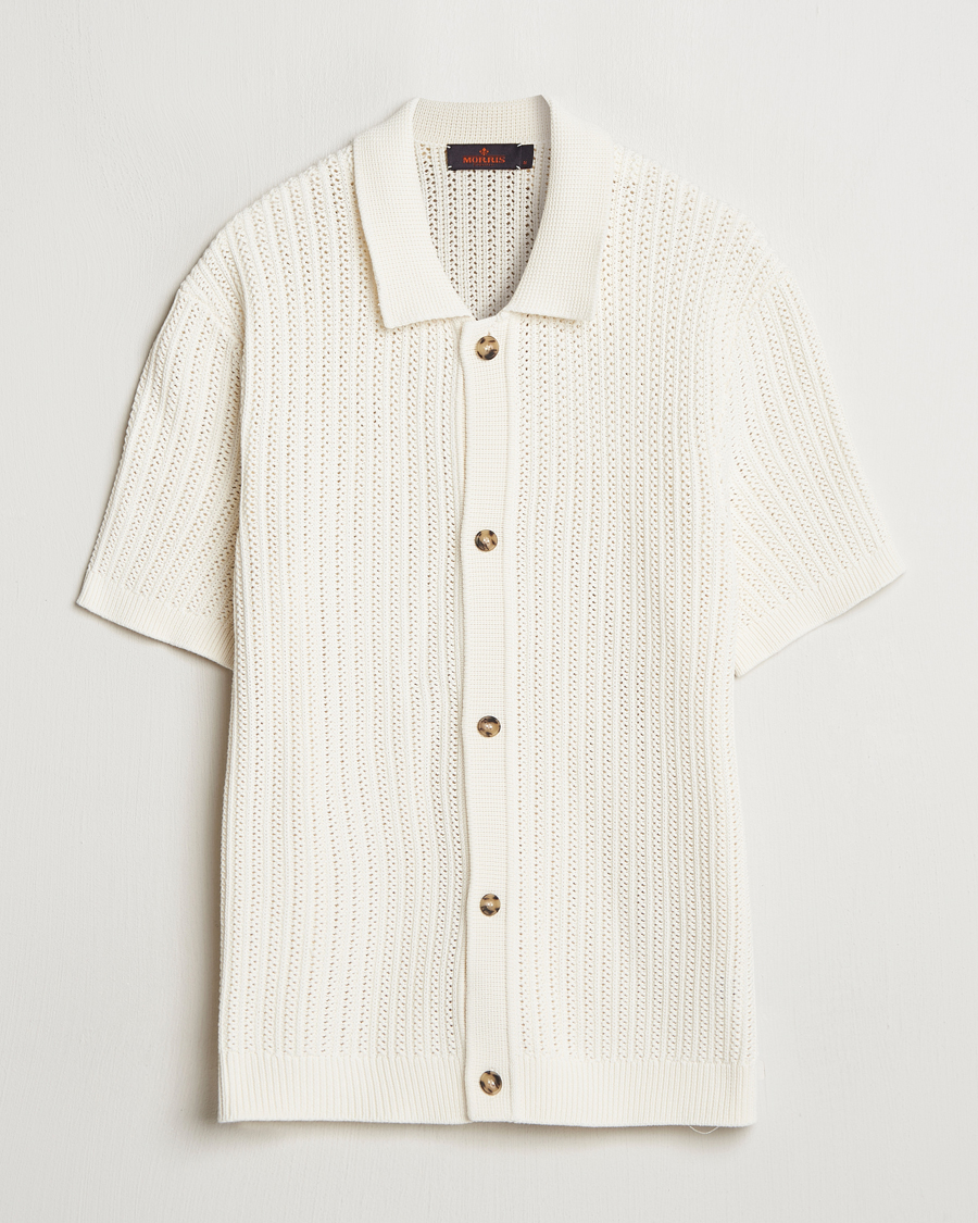 Uomini | Camicie | Morris | Connors Short Sleeve Shirt Off White