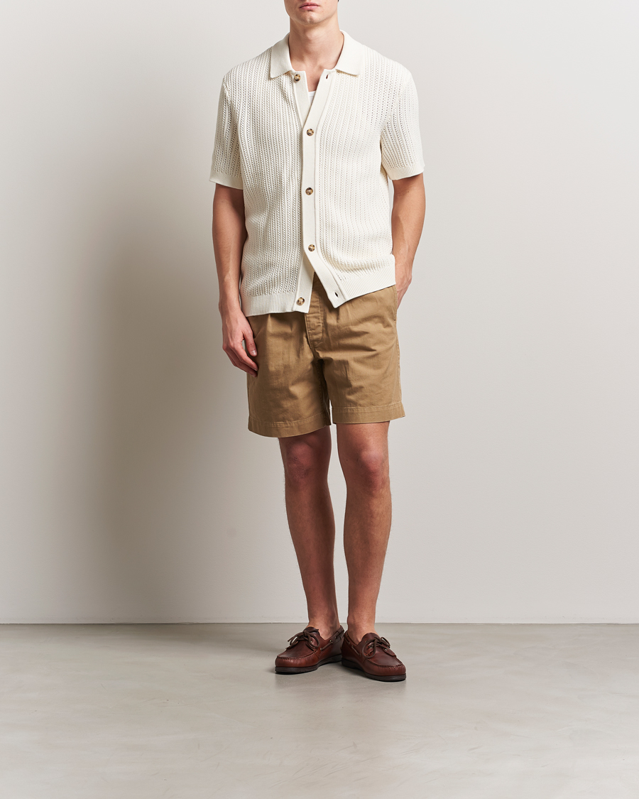 Uomini | Camicie | Morris | Connors Short Sleeve Shirt Off White