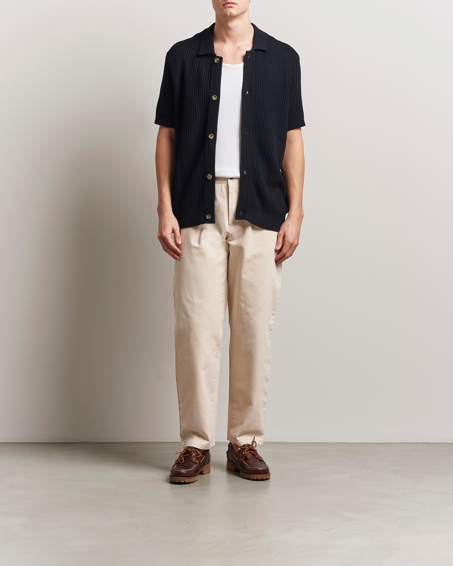 Uomini | Camicie | Morris | Connors Short Sleeve Shirt Old Blue