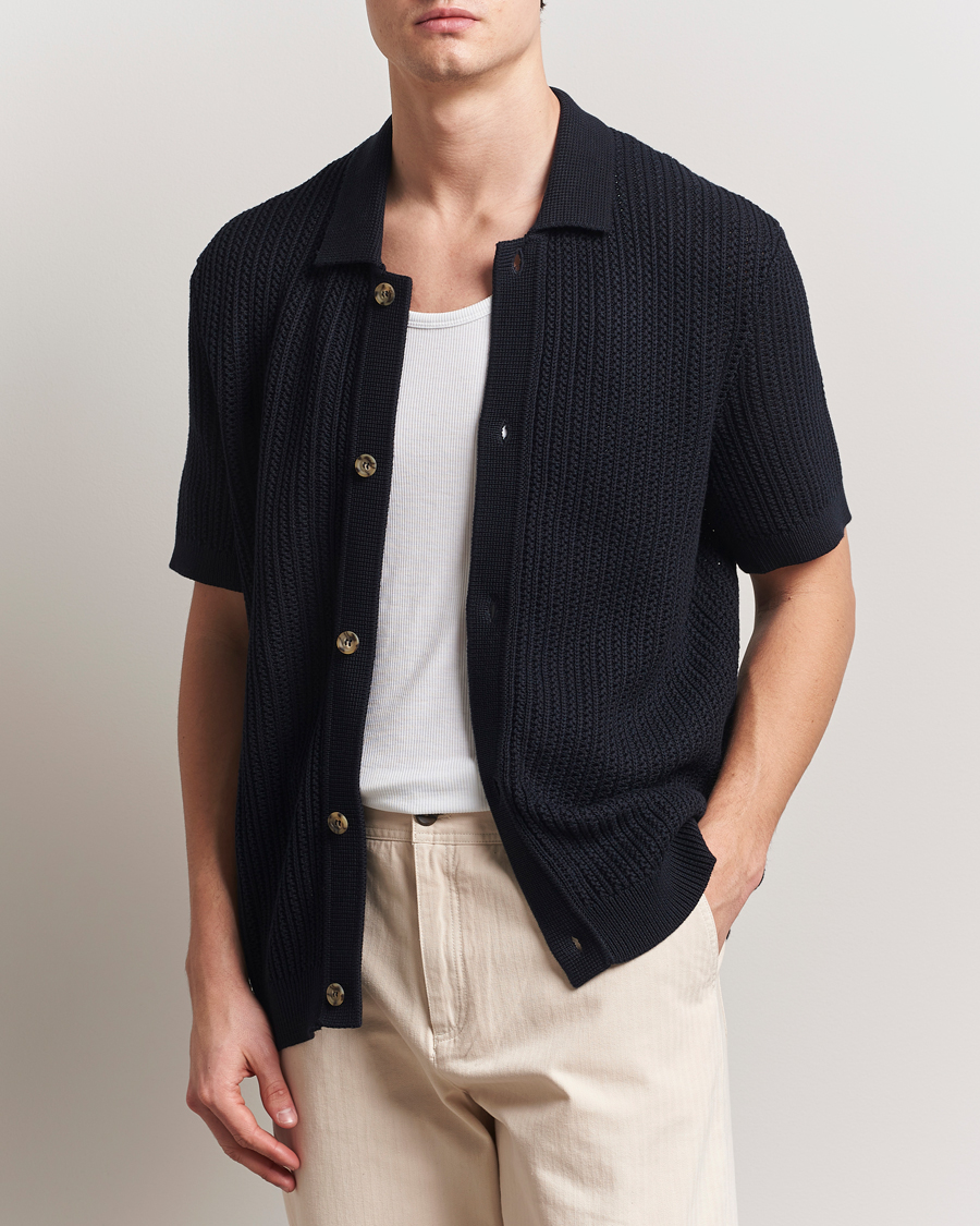 Uomini | Camicie | Morris | Connors Short Sleeve Shirt Old Blue