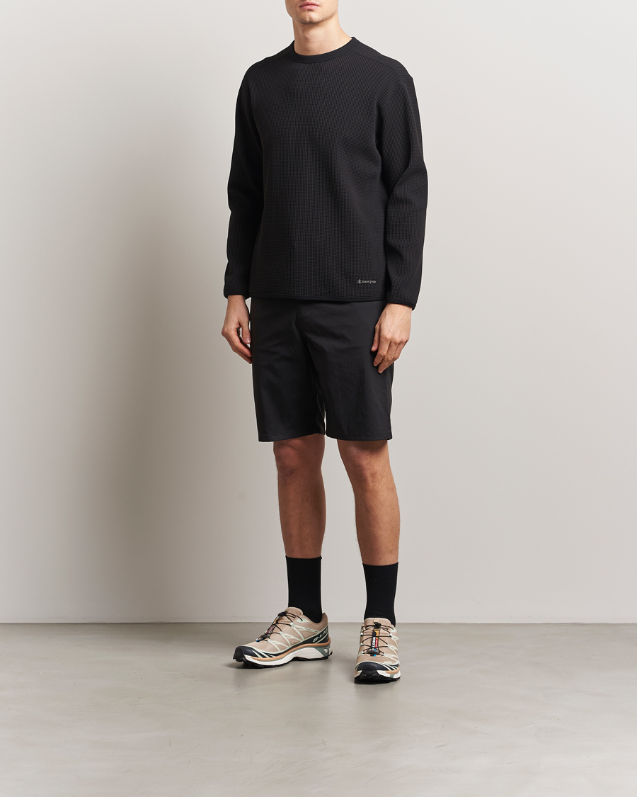 Uomini | T-shirt | Snow Peak | Dry Waffle Long Sleeve T-Shirt Black