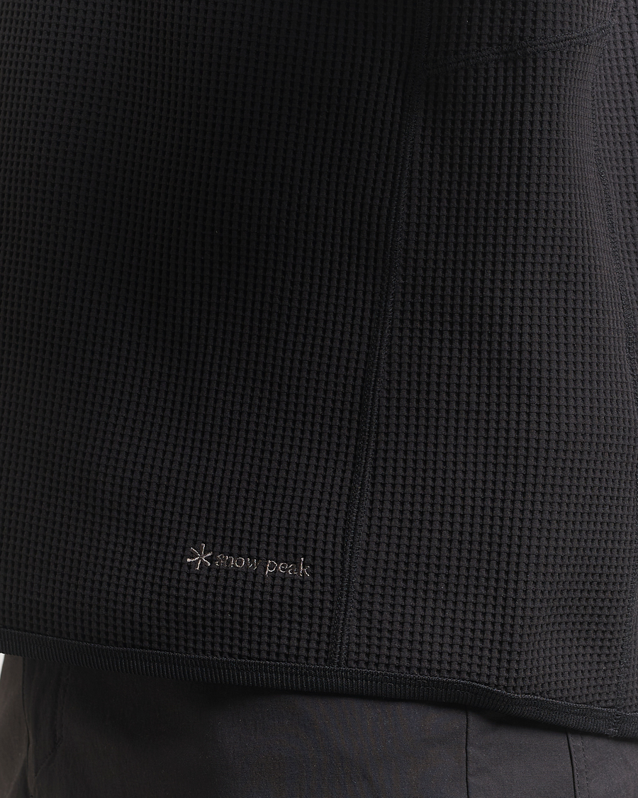 Uomini | T-shirt | Snow Peak | Dry Waffle Long Sleeve T-Shirt Black