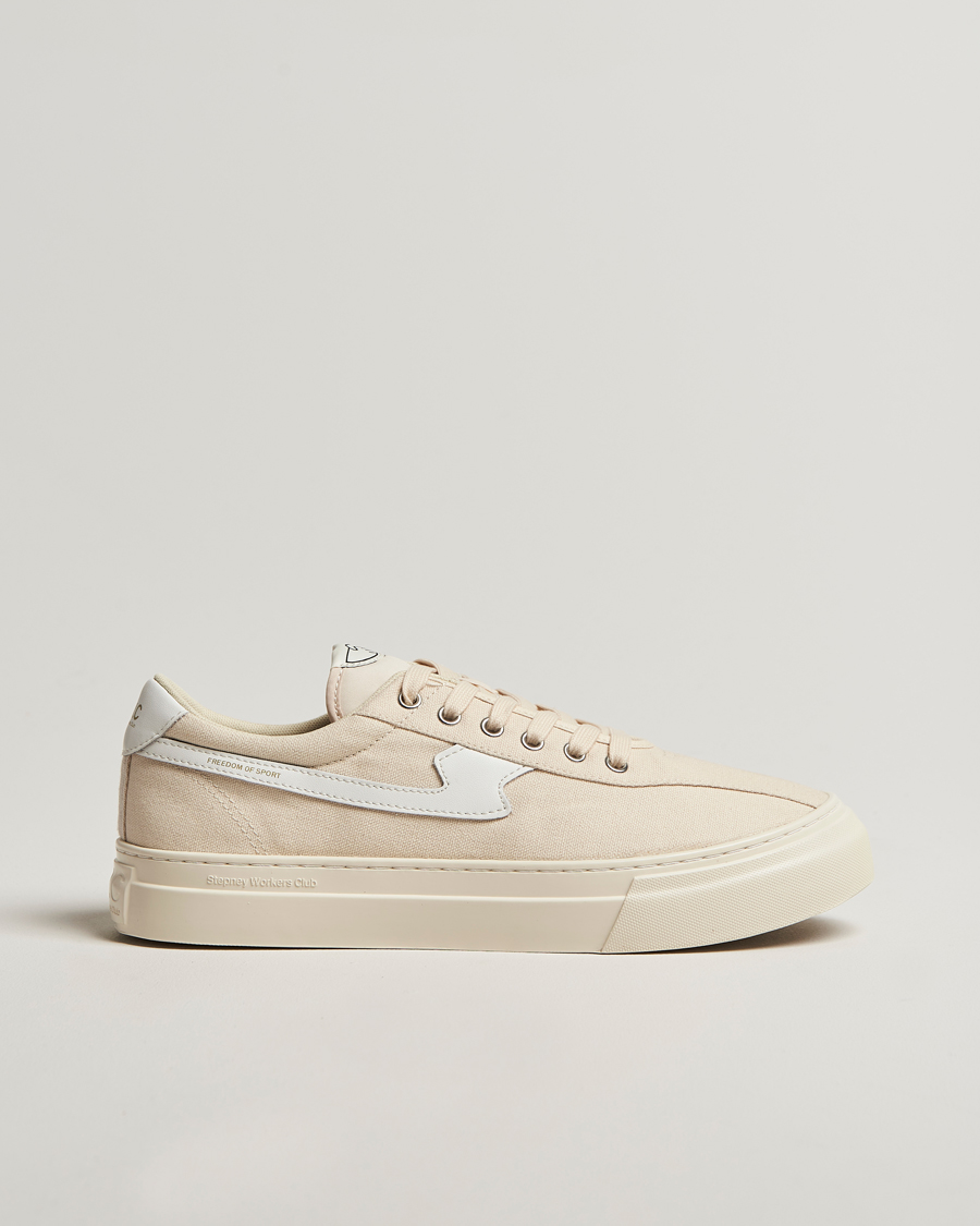 Uomini | Sneakers | Stepney Workers Club | Dellow S-Strike Cupsole Canvas Sneaker Ecru/White