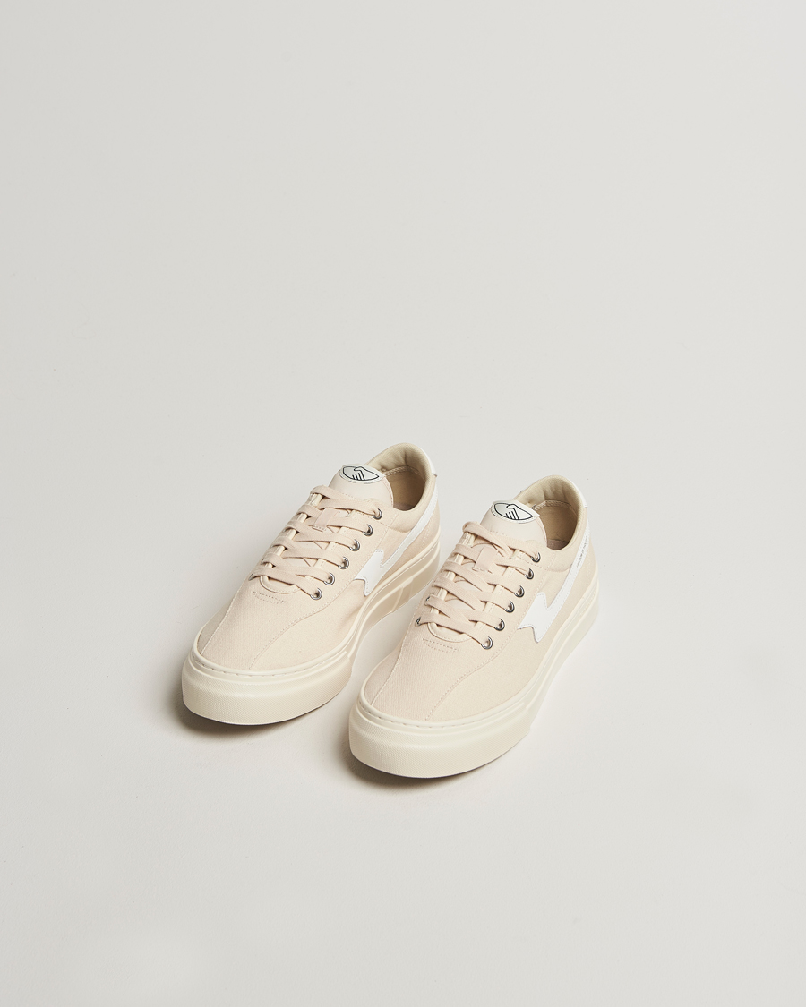 Uomini | Sneakers | Stepney Workers Club | Dellow S-Strike Cupsole Canvas Sneaker Ecru/White