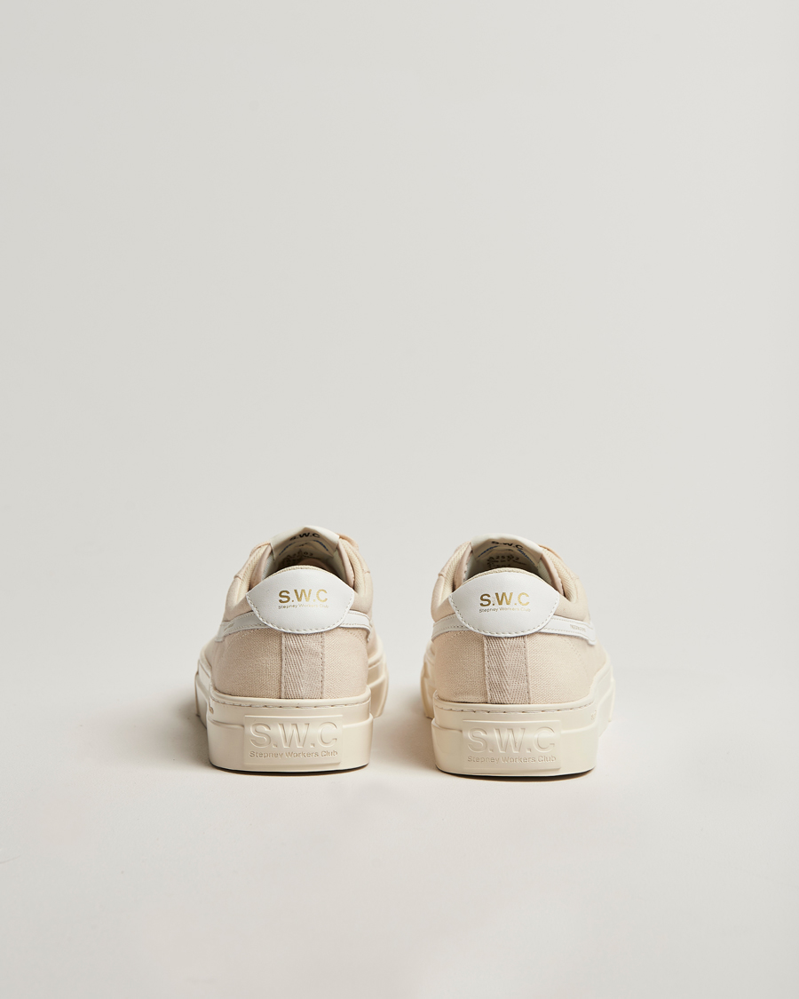 Uomini | Sneakers | Stepney Workers Club | Dellow S-Strike Cupsole Canvas Sneaker Ecru/White