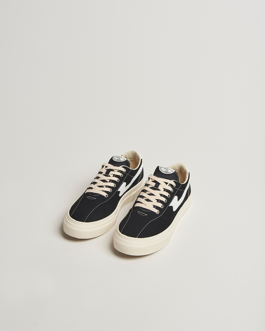 Uomini | Sneakers | Stepney Workers Club | Dellow S-Strike Cupsole Canvas Sneaker Black/White