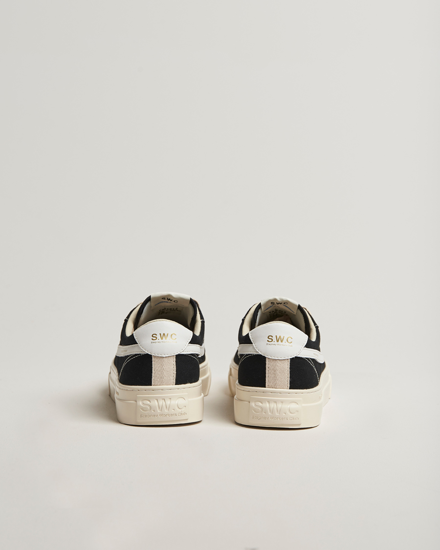 Uomini | Sneakers | Stepney Workers Club | Dellow S-Strike Cupsole Canvas Sneaker Black/White