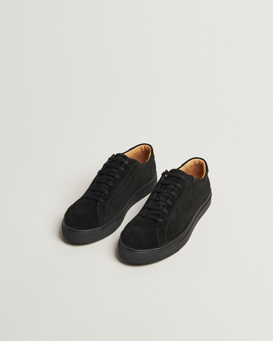 Uomini | Sneakers | Myrqvist | Oaxen Monochrome II Sneaker Black Suede