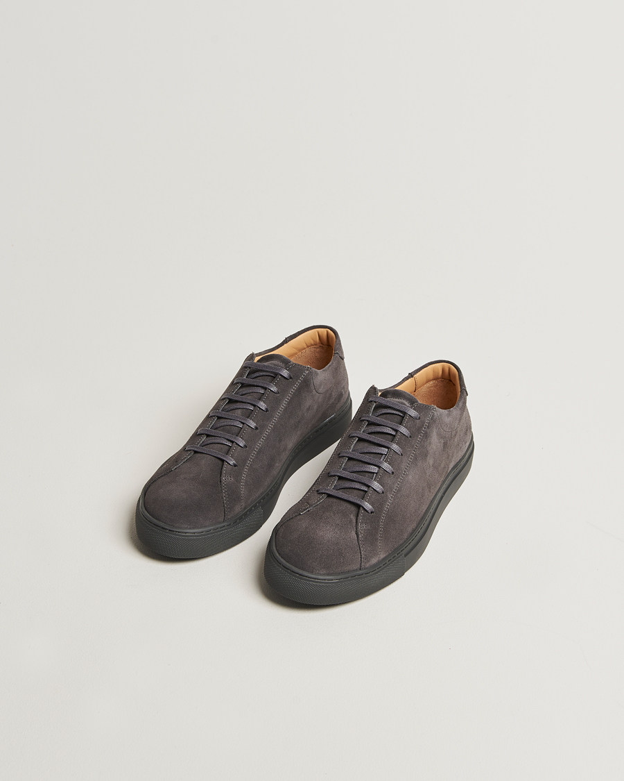 Uomini | Sneakers | Myrqvist | Oaxen Monochrome II Sneaker Dark Grey Suede