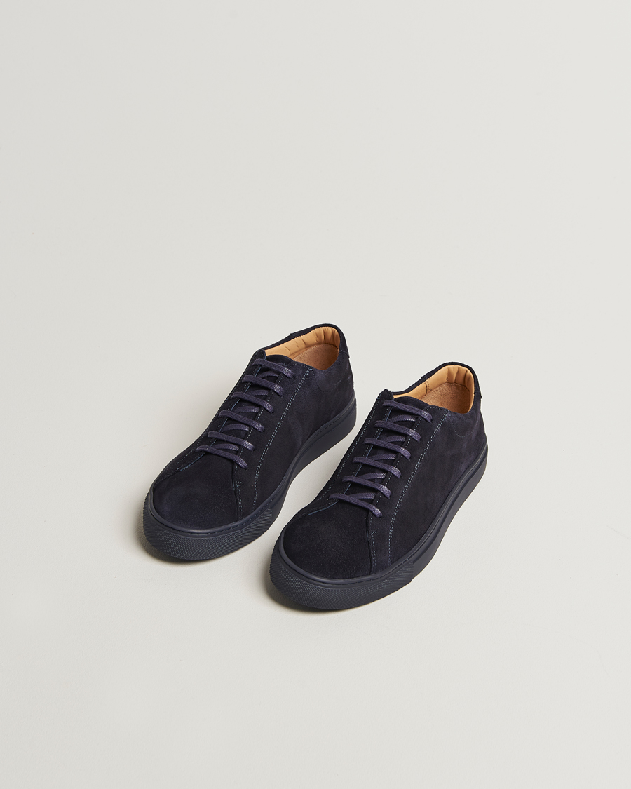 Uomini | Sneakers | Myrqvist | Oaxen Monochrome II Sneaker Navy Suede