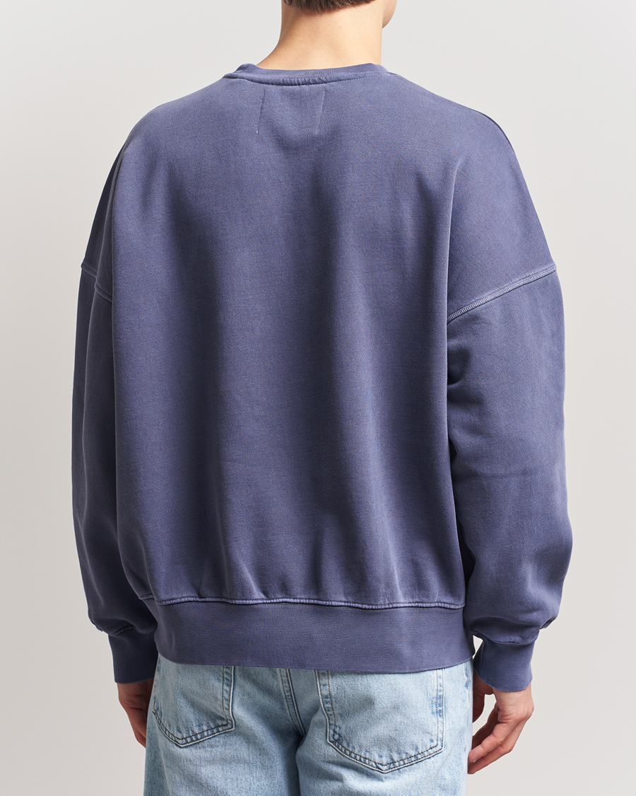 Uomini | Maglieria | GANT 240 Mulberry Street | Graphic Crew Neck Sweatshirt Dusty Blue Sea