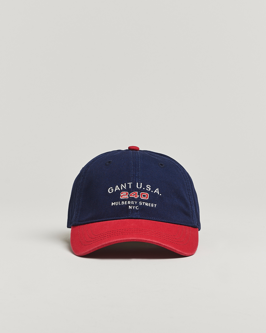 Uomini | GANT 240 Mulberry Street USA 240 Cap Classic Blue | GANT 240 Mulberry Street | USA 240 Cap Classic Blue