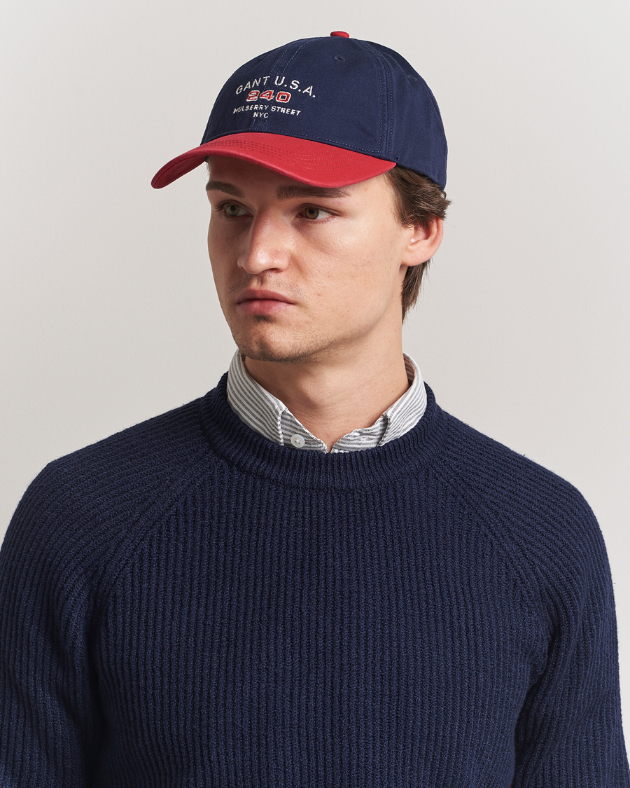 Uomini | GANT 240 Mulberry Street USA 240 Cap Classic Blue | GANT 240 Mulberry Street | USA 240 Cap Classic Blue