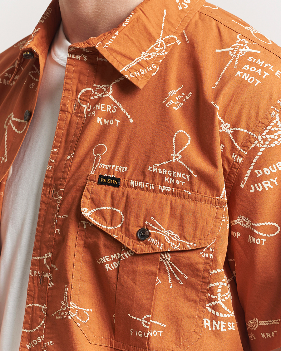 Uomini | Camicie | Filson | Washed Short Sleeve Shirt Bourbon