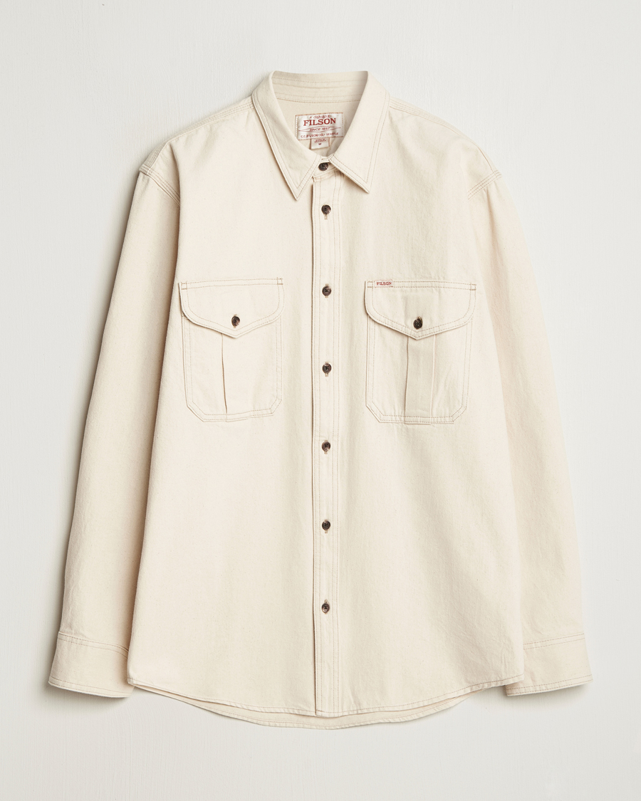 Uomini | Camicie | Filson | Denim Guide Shirt Natural Seed