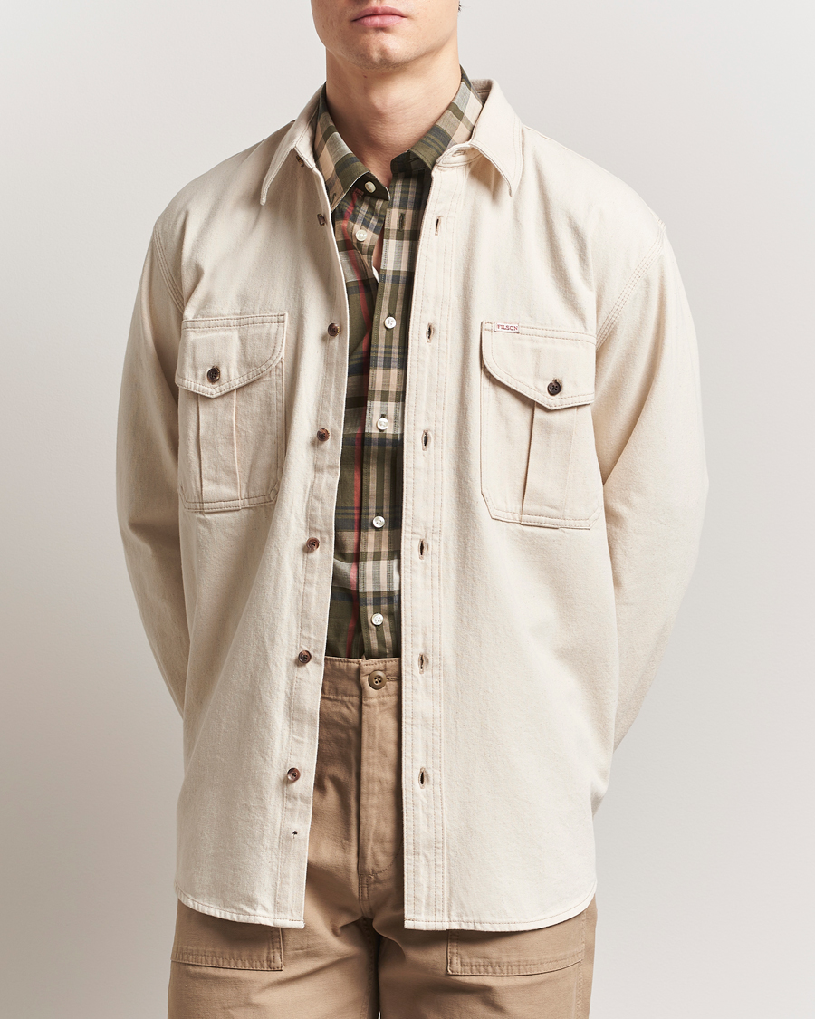 Uomini | Camicie | Filson | Denim Guide Shirt Natural Seed