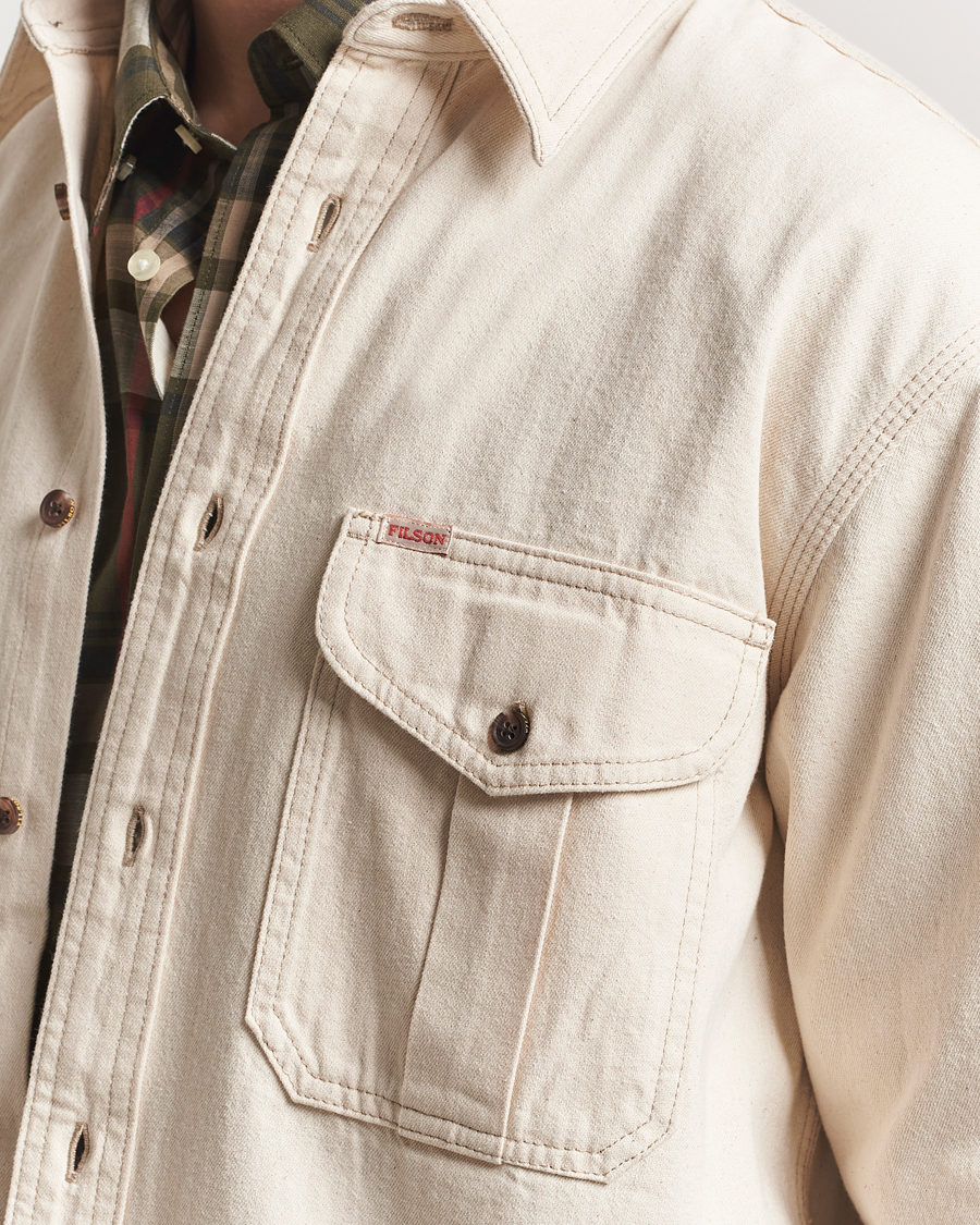 Uomini | Camicie | Filson | Denim Guide Shirt Natural Seed