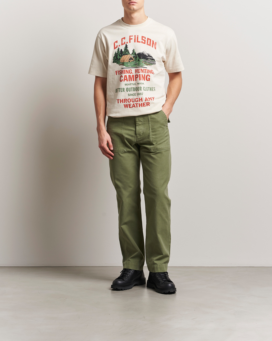 Uomini | Pantaloni | Filson | Field Supply Pants Washed Green