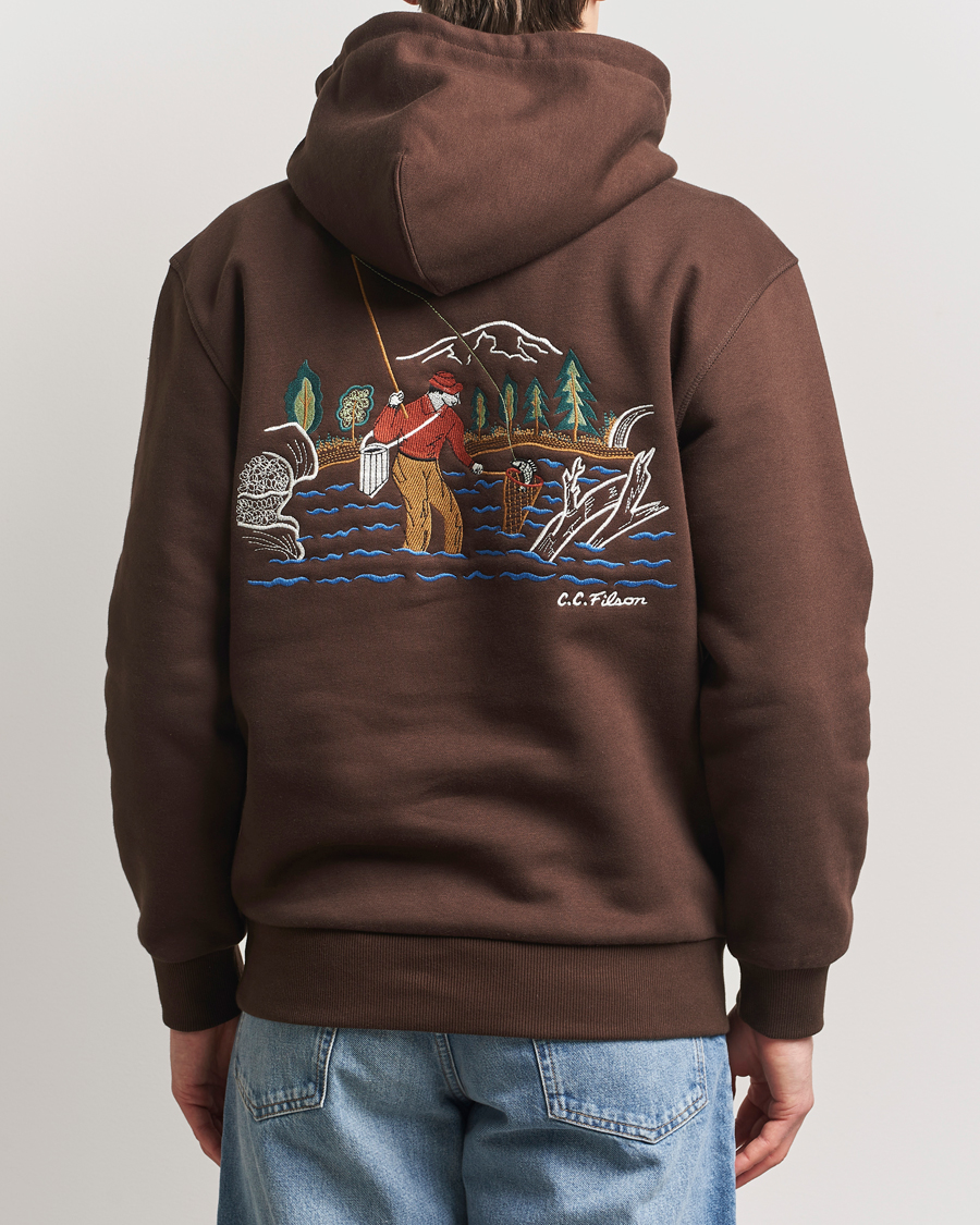Uomini | Maglieria | Filson | Prospector Hoodie Dark Brown