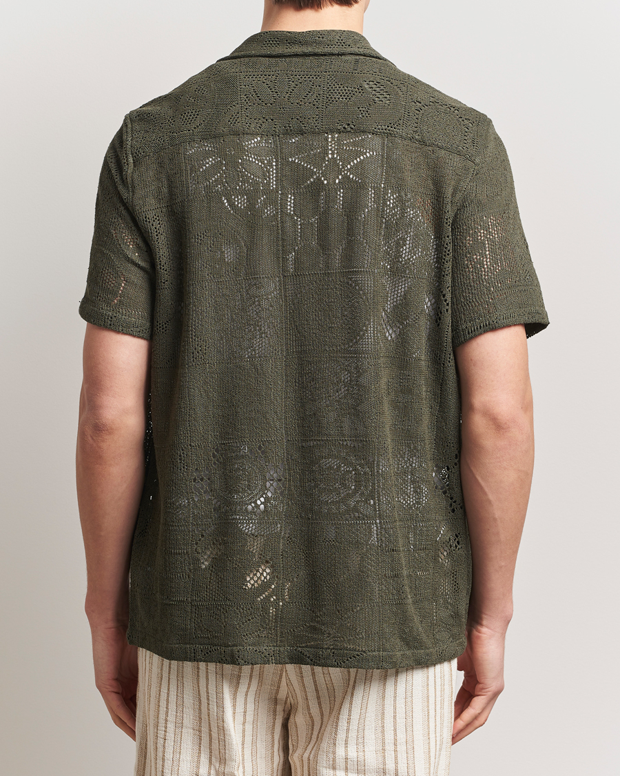 Uomini | Camicie | LES DEUX | Hector Lace Short Sleeve Shirt Green