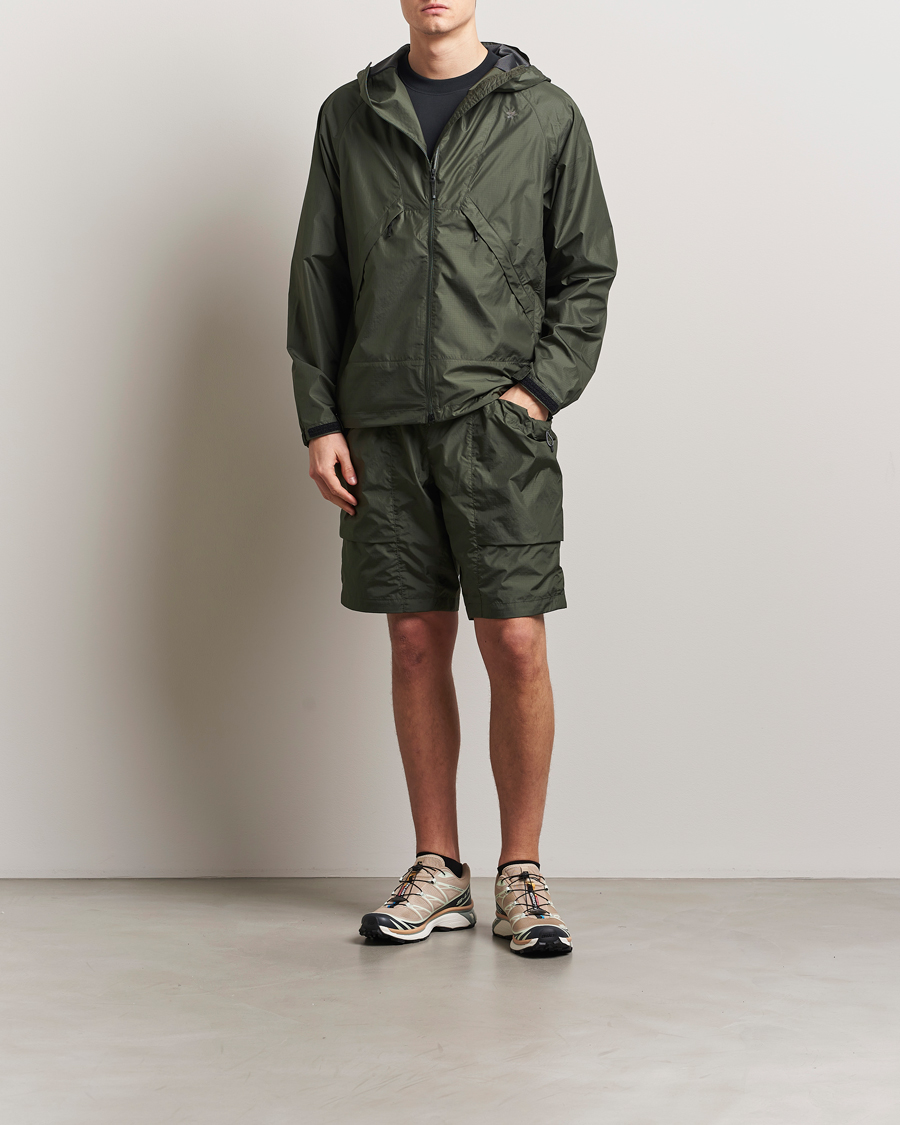 Uomini | Pantaloncini | Goldwin | Rip-Stop Cargo Shorts Dark Olive