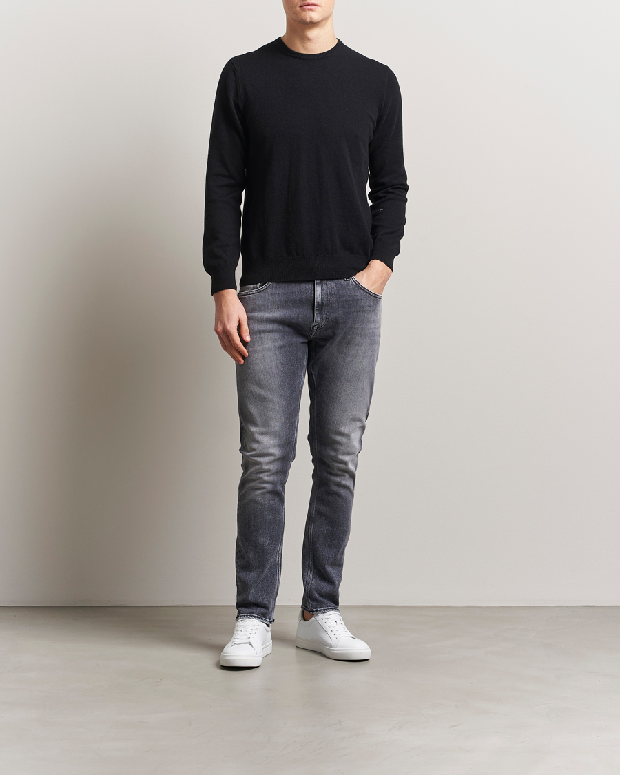 Uomini | Jeans | Tiger of Sweden | Pistolero Stretch Cotton Jeans Washed Black