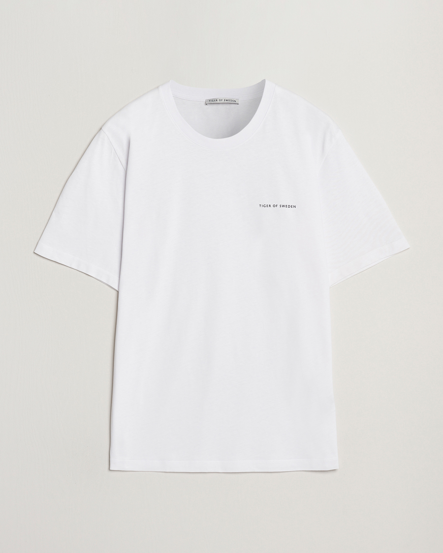 Uomini | T-shirt | Tiger of Sweden | Pro Cotton Logo T-Shirt Pure White