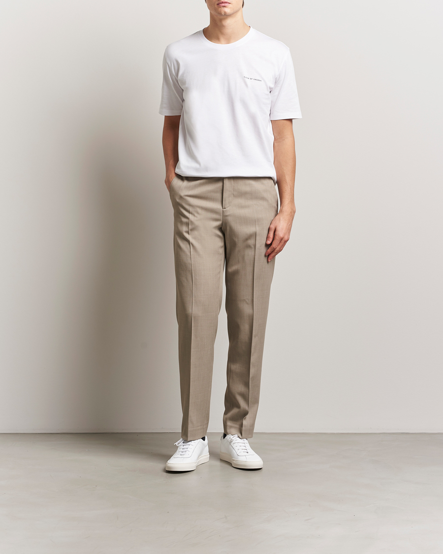 Uomini | T-shirt | Tiger of Sweden | Pro Cotton Logo T-Shirt Pure White