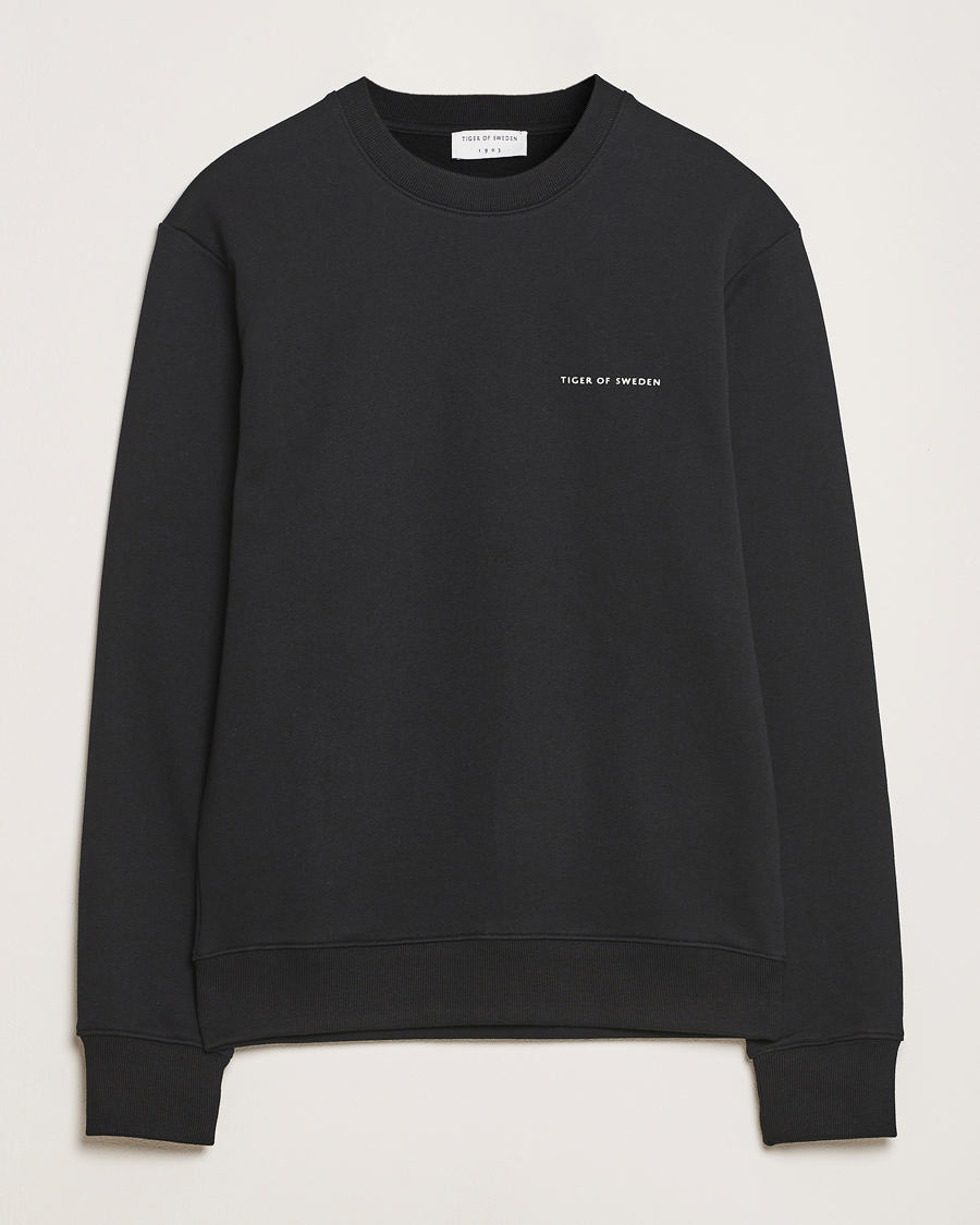 Uomini | Maglieria | Tiger of Sweden | Emerson Crew Neck Sweatshirt Black