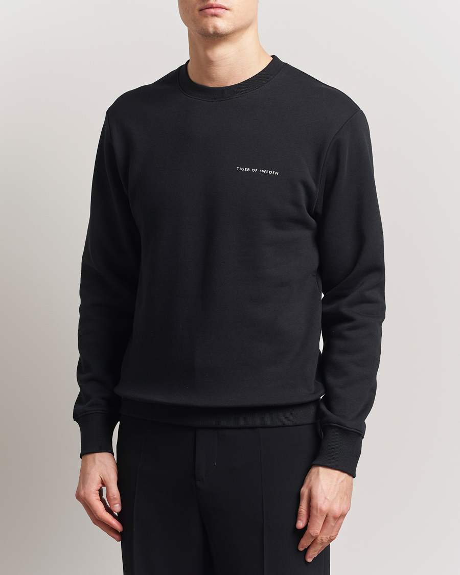Uomini | Maglieria | Tiger of Sweden | Emerson Crew Neck Sweatshirt Black
